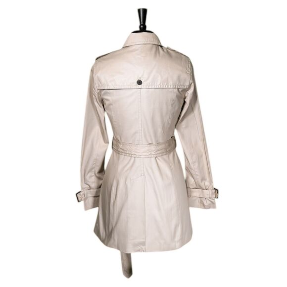 Banana Republic Beige Belted Trench Coat Button Double Breast Pockets Jacket S - Picture 2 of 11